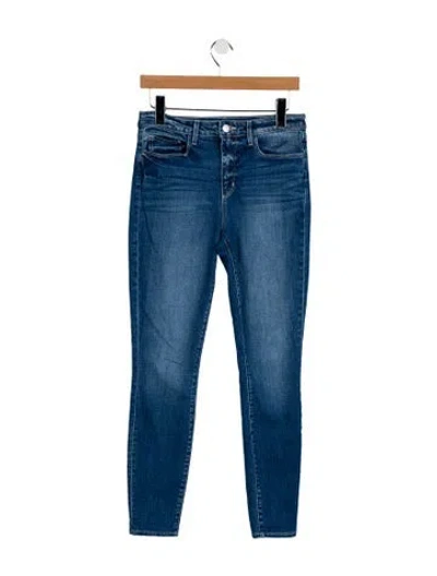 Pre-owned L'agence High-rise Skinny Leg Jeans In Blue