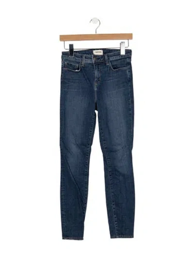 Pre-owned L'agence High-rise Skinny Leg Jeans In Blue