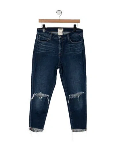 Pre-owned L'agence High-rise Skinny Leg Jeans In Blue