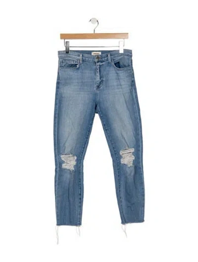 Pre-owned L'agence High-rise Skinny Leg Jeans In Blue