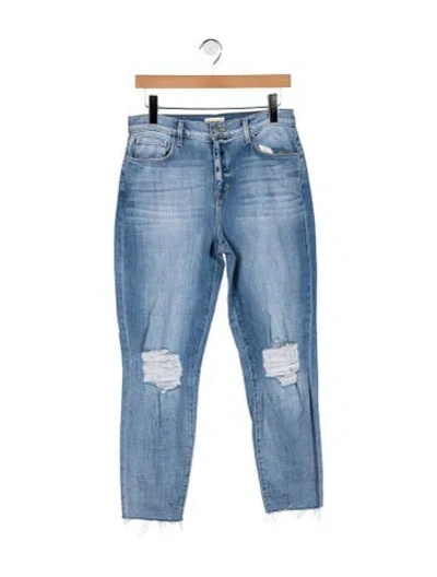 Pre-owned L'agence High-rise Skinny Leg Jeans In Blue