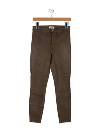 Pre-owned L'agence High-rise Skinny Leg Jeans In Brown