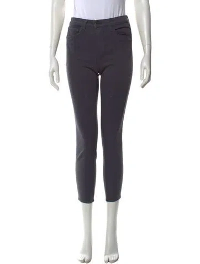 Pre-owned L'agence High-rise Skinny Leg Jeans In Gray