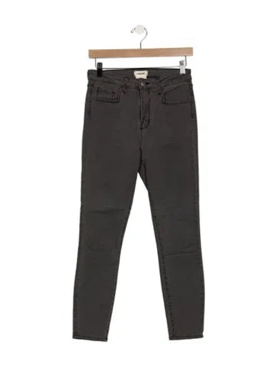 Pre-owned L'agence High-rise Skinny Leg Jeans In Gray