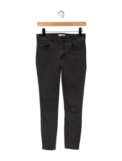 Pre-owned L'agence High-rise Skinny Leg Jeans In Gray