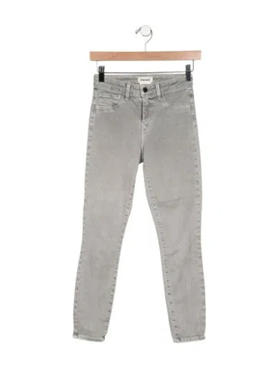 Pre-owned L'agence High-rise Skinny Leg Jeans In Gray