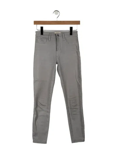 Pre-owned L'agence High-rise Skinny Leg Jeans In Gray
