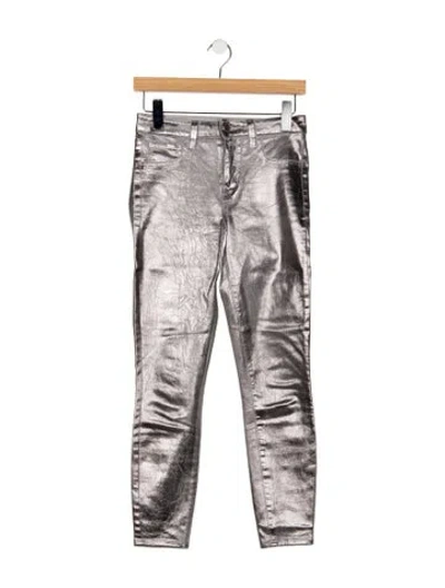 Pre-owned L'agence High-rise Skinny Leg Jeans In Gray