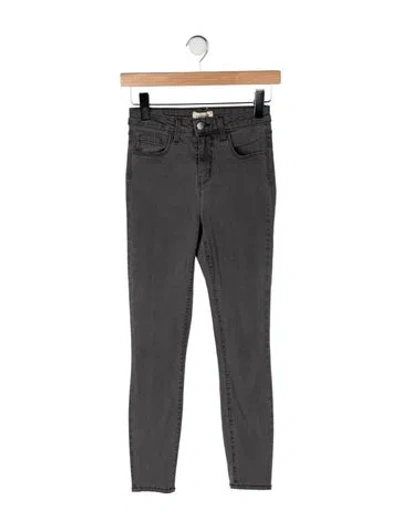 Pre-owned L'agence High-rise Skinny Leg Jeans In Gray