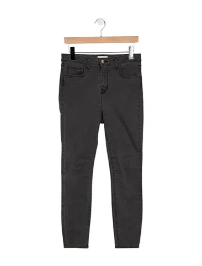 Pre-owned L'agence High-rise Skinny Leg Jeans In Gray