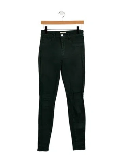 Pre-owned L'agence High-rise Skinny Leg Jeans In Green