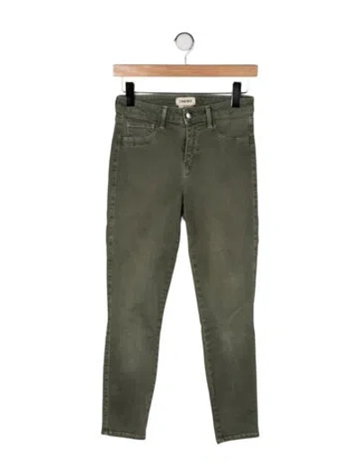 Pre-owned L'agence High-rise Skinny Leg Jeans In Green