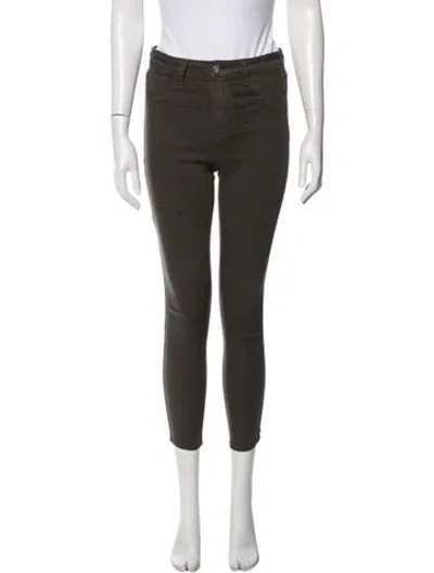 Pre-owned L'agence High-rise Skinny Leg Jeans In Green