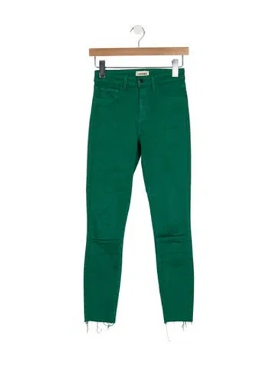 Pre-owned L'agence High-rise Skinny Leg Jeans In Green