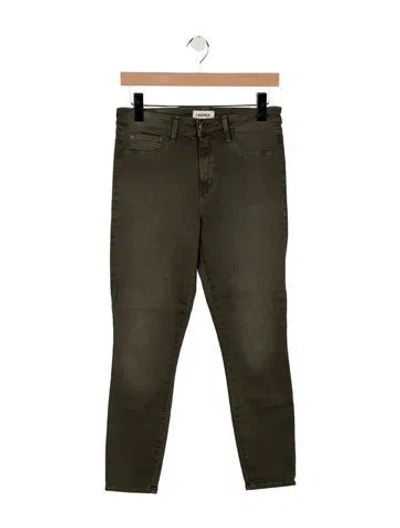Pre-owned L'agence High-rise Skinny Leg Jeans In Green