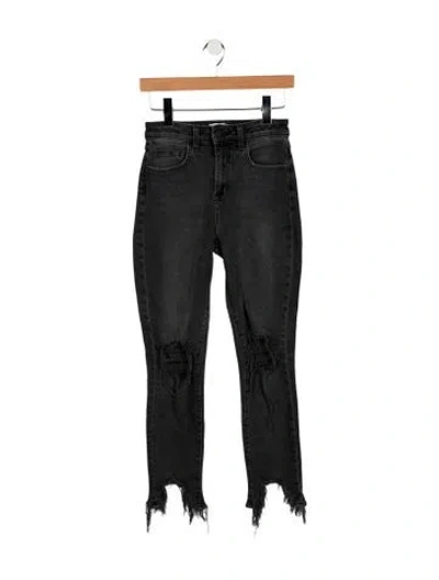 Pre-owned L'agence High-rise Skinny Leg Jeans In Grey