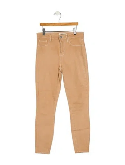 Pre-owned L'agence High-rise Skinny Leg Jeans In Neutral