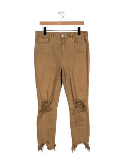 Pre-owned L'agence High-rise Skinny Leg Jeans In Neutral