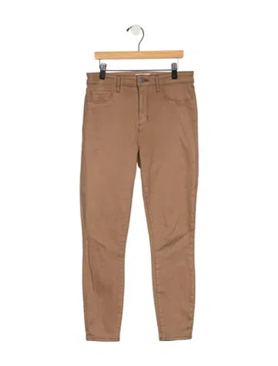 Pre-owned L'agence High-rise Skinny Leg Jeans In Neutral
