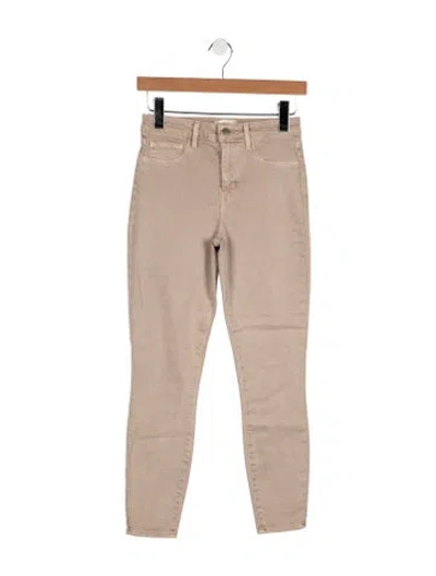 Pre-owned L'agence High-rise Skinny Leg Jeans In Neutrals