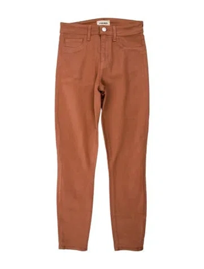 Pre-owned L'agence High-rise Skinny Leg Jeans In Pink