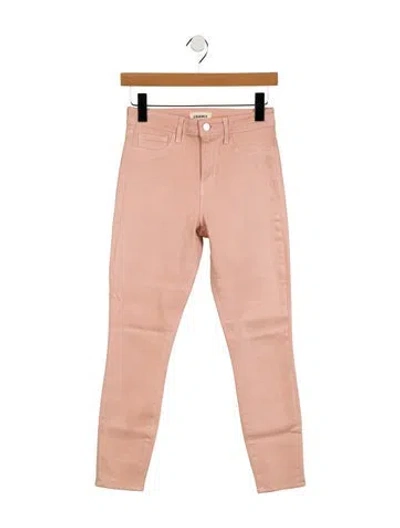 Pre-owned L'agence High-rise Skinny Leg Jeans In Pink
