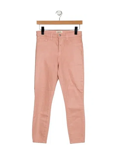 Pre-owned L'agence High-rise Skinny Leg Jeans In Pink
