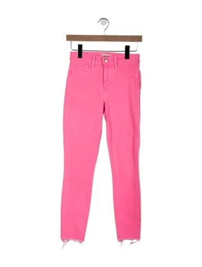 Pre-owned L'agence High-rise Skinny Leg Jeans In Pink