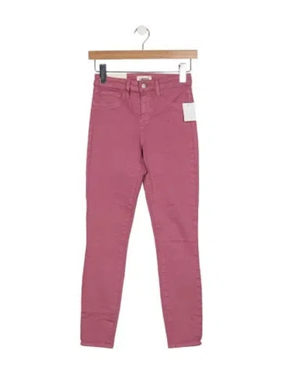 Pre-owned L'agence High-rise Skinny Leg Jeans In Pink