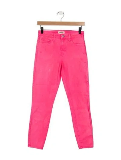 Pre-owned L'agence High-rise Skinny Leg Jeans In Pink