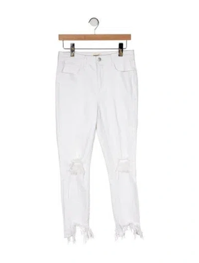 Pre-owned L'agence High-rise Skinny Leg Jeans In White