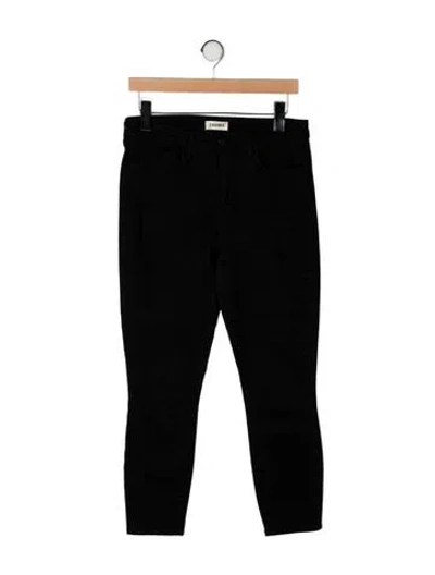 Pre-owned L'agence High-rise Straight Leg Jeans In Black