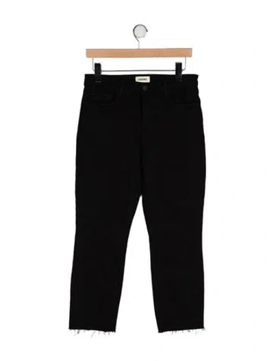 Pre-owned L'agence High-rise Straight Leg Jeans In Black