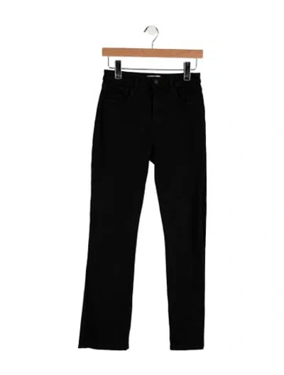 Pre-owned L'agence High-rise Straight Leg Jeans In Black