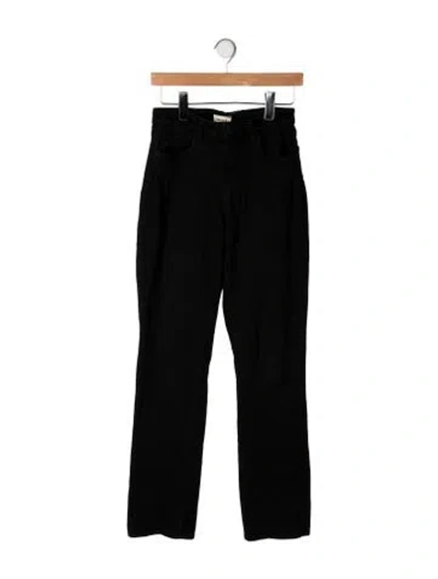 Pre-owned L'agence High-rise Straight Leg Jeans In Black