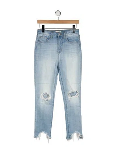 Pre-owned L'agence High-rise Straight Leg Jeans In Blue