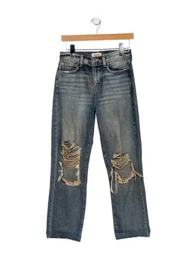 Pre-owned L'agence High-rise Straight Leg Jeans In Blue