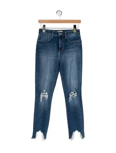 Pre-owned L'agence High-rise Straight Leg Jeans In Blue