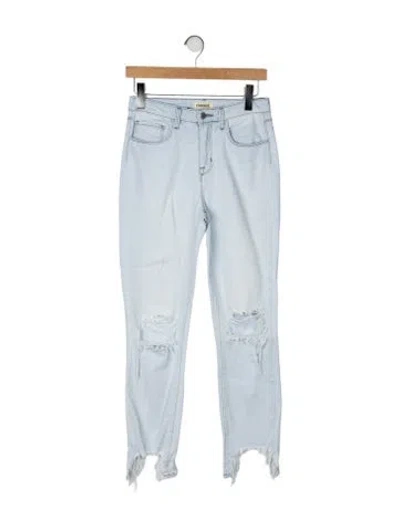 Pre-owned L'agence High-rise Straight Leg Jeans In Blue