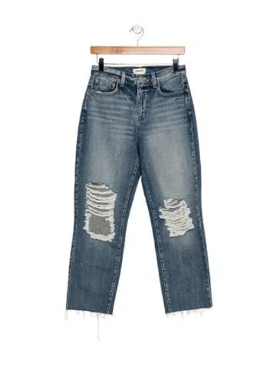 Pre-owned L'agence High-rise Straight Leg Jeans In Blue