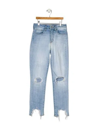 Pre-owned L'agence High-rise Straight Leg Jeans In Blue