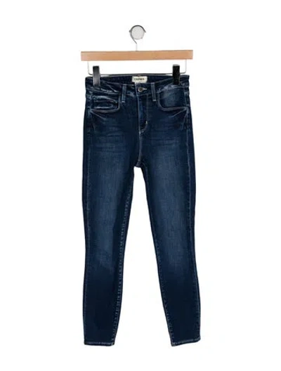 Pre-owned L'agence High-rise Straight Leg Jeans In Blue