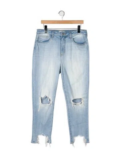 Pre-owned L'agence High-rise Straight Leg Jeans In Blue