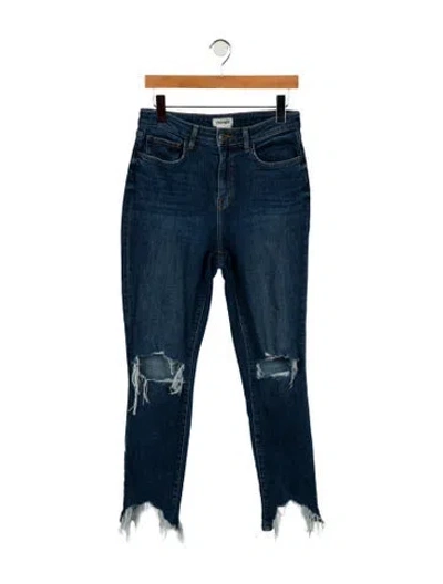 Pre-owned L'agence High-rise Straight Leg Jeans In Blue