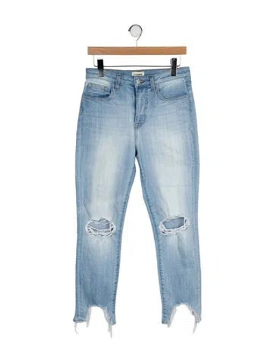 Pre-owned L'agence High-rise Straight Leg Jeans In Blue
