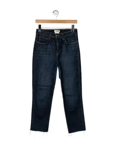 Pre-owned L'agence High-rise Straight Leg Jeans In Blue