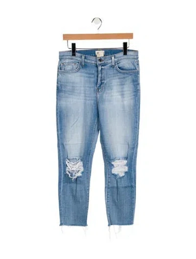 Pre-owned L'agence High-rise Straight Leg Jeans In Blue