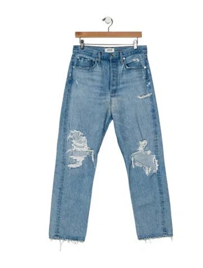 Pre-owned L'agence High-rise Straight Leg Jeans In Blue