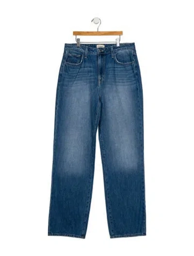 Pre-owned L'agence High-rise Straight Leg Jeans In Blue