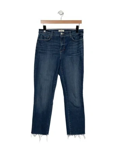 Pre-owned L'agence High-rise Straight Leg Jeans In Blue